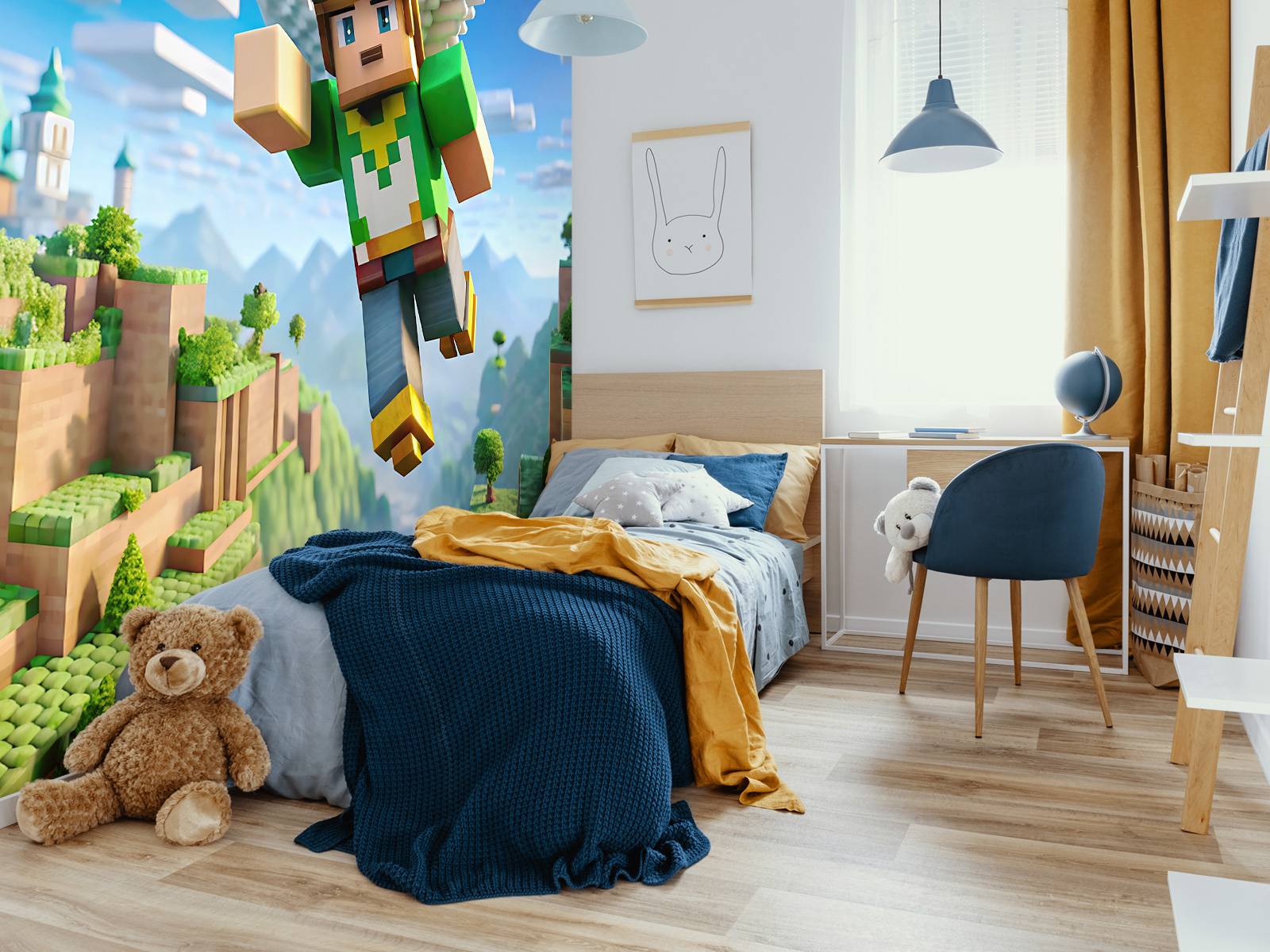 Fliegender Held des Pixelvalleys