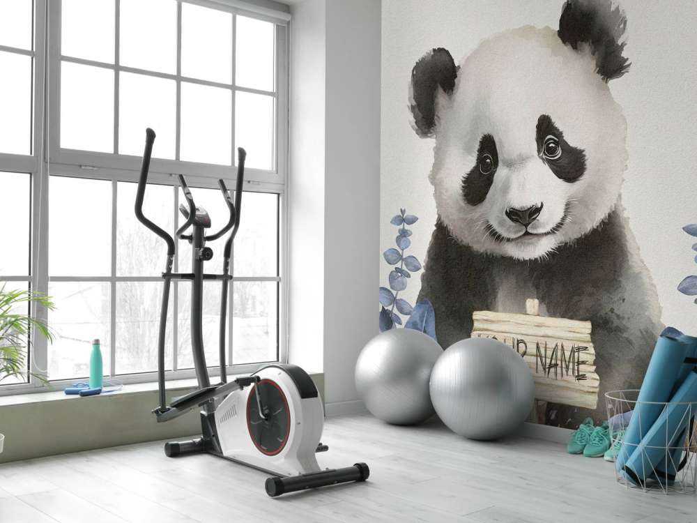 Kleiner Panda im Dschungel blau