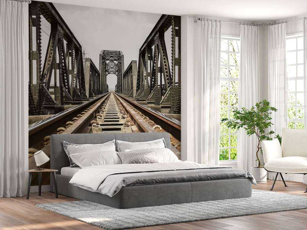 Eisenbahnbrücke aus Metall