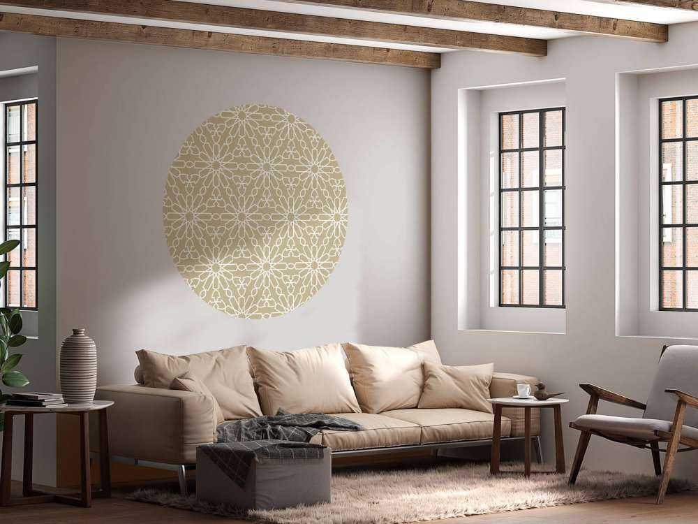 Geometrische Blumen, gold