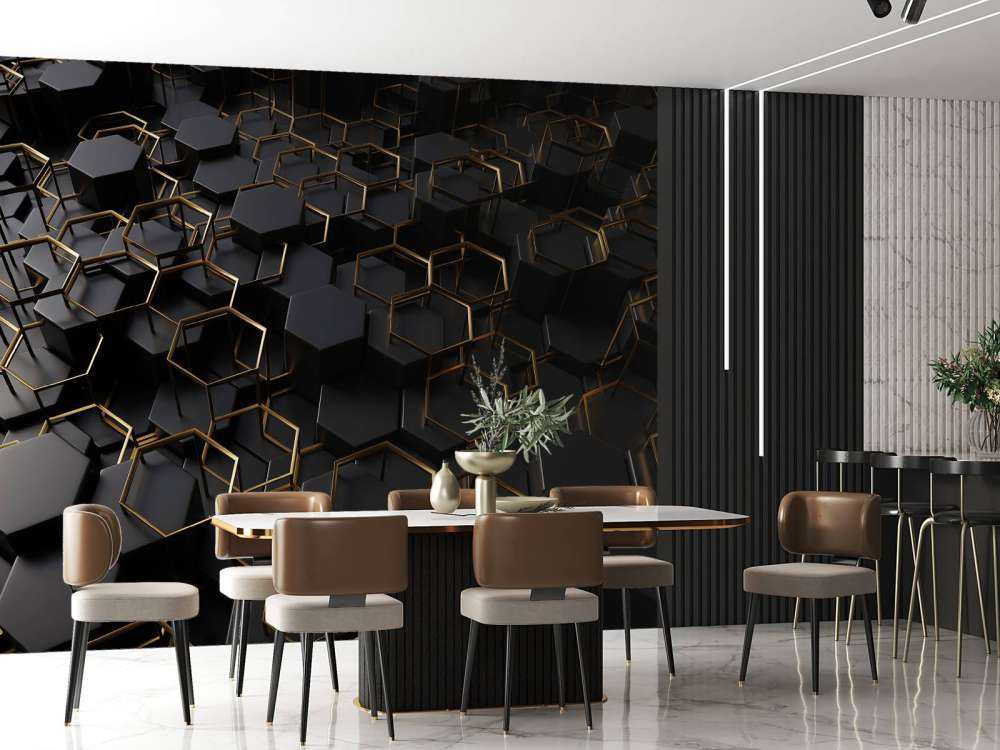 Verschnörkelte Sechsecke