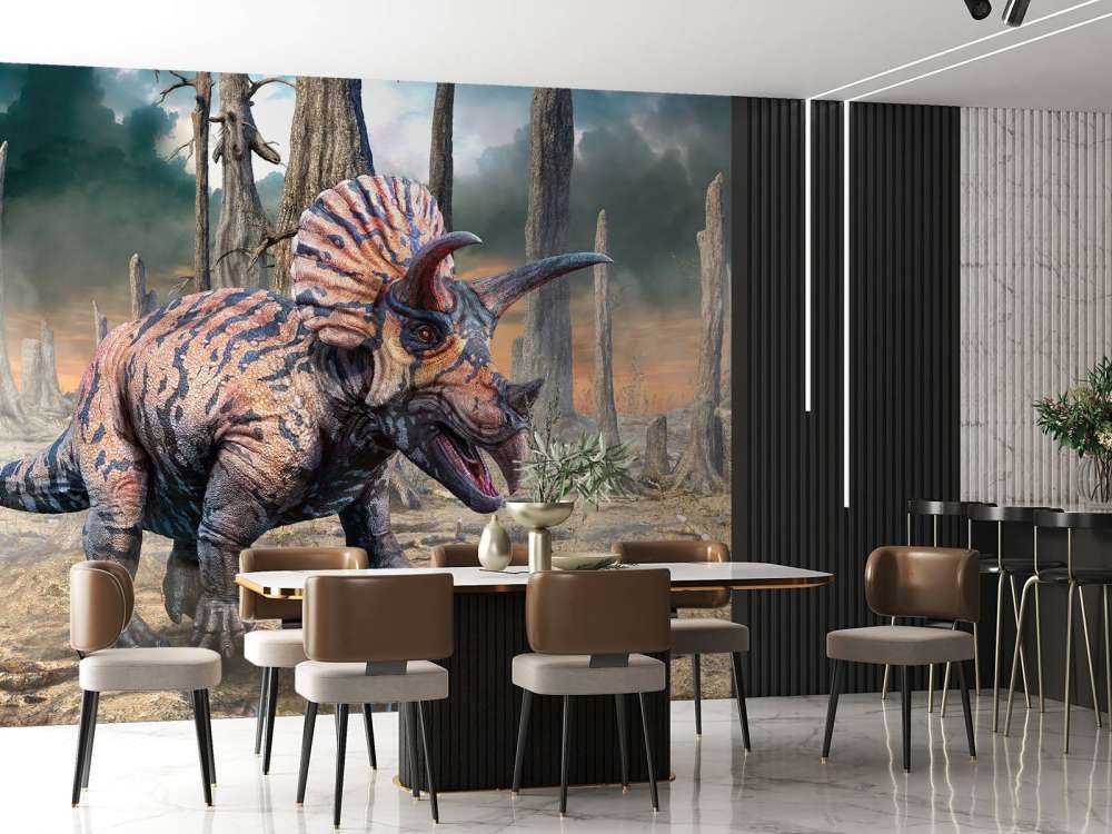 Torosaurus in einer verlassenen Gegend