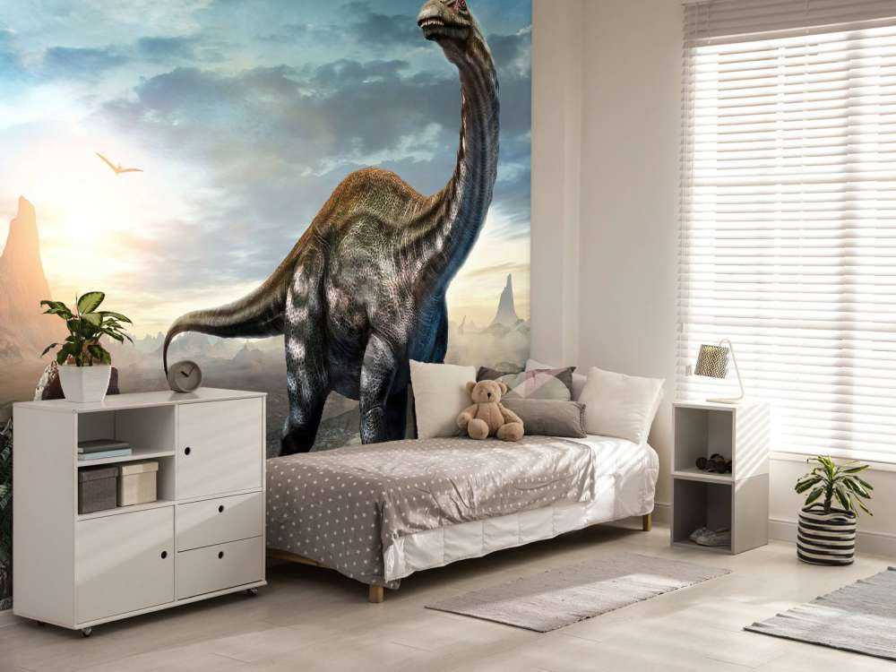 Apatosaurus in den Bergen