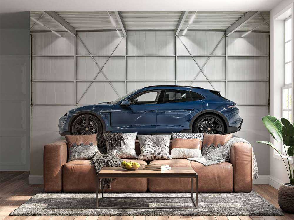 Porsche in der Industriehalle