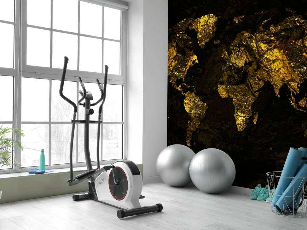 Weltkarte Gold