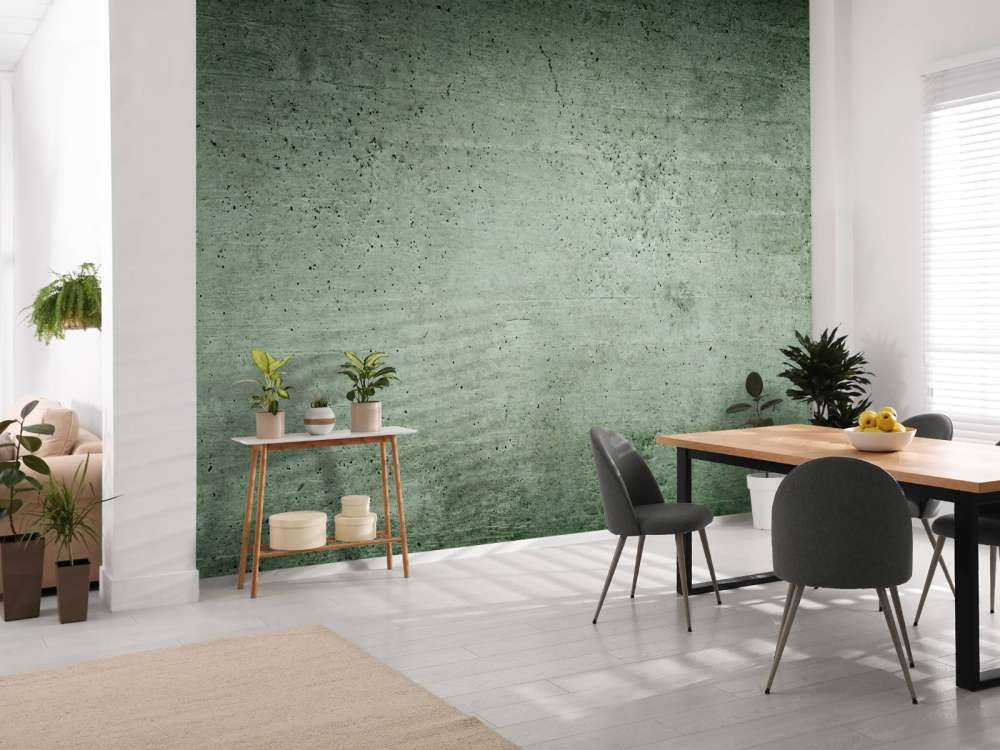 Grüne Betonwand