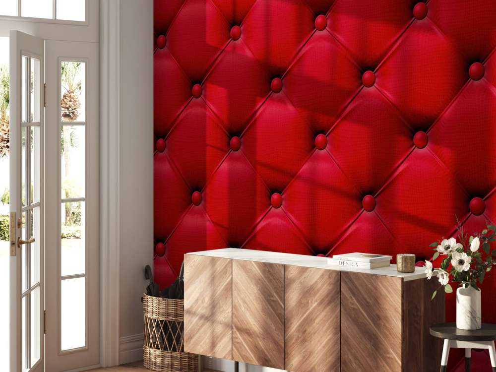 Roter Chesterfield-Look