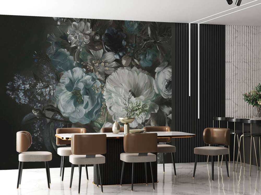 Strauß mit lilac Blau