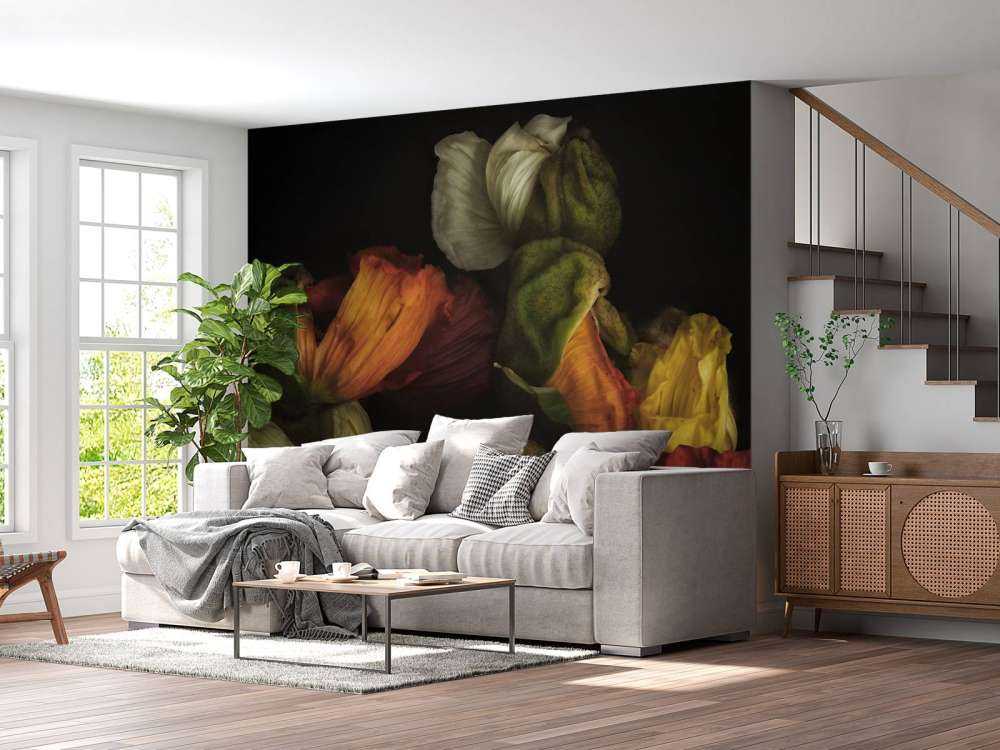 Zusammengesetzte knospende Mohnblumen