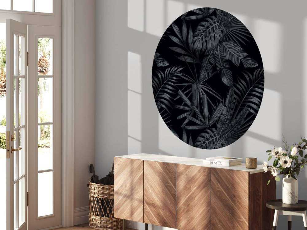 Tropische schwarze Blätter