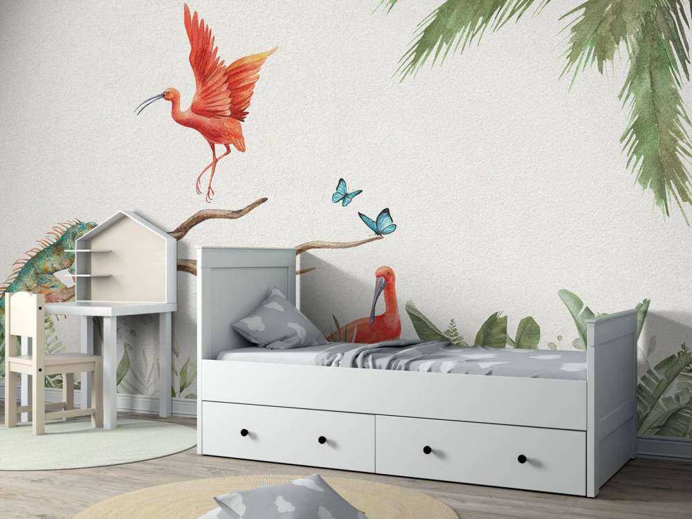 Zweig mit Dschungeltieren