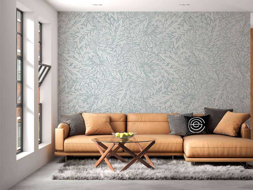 Morris Florals & Leaves - puderblau