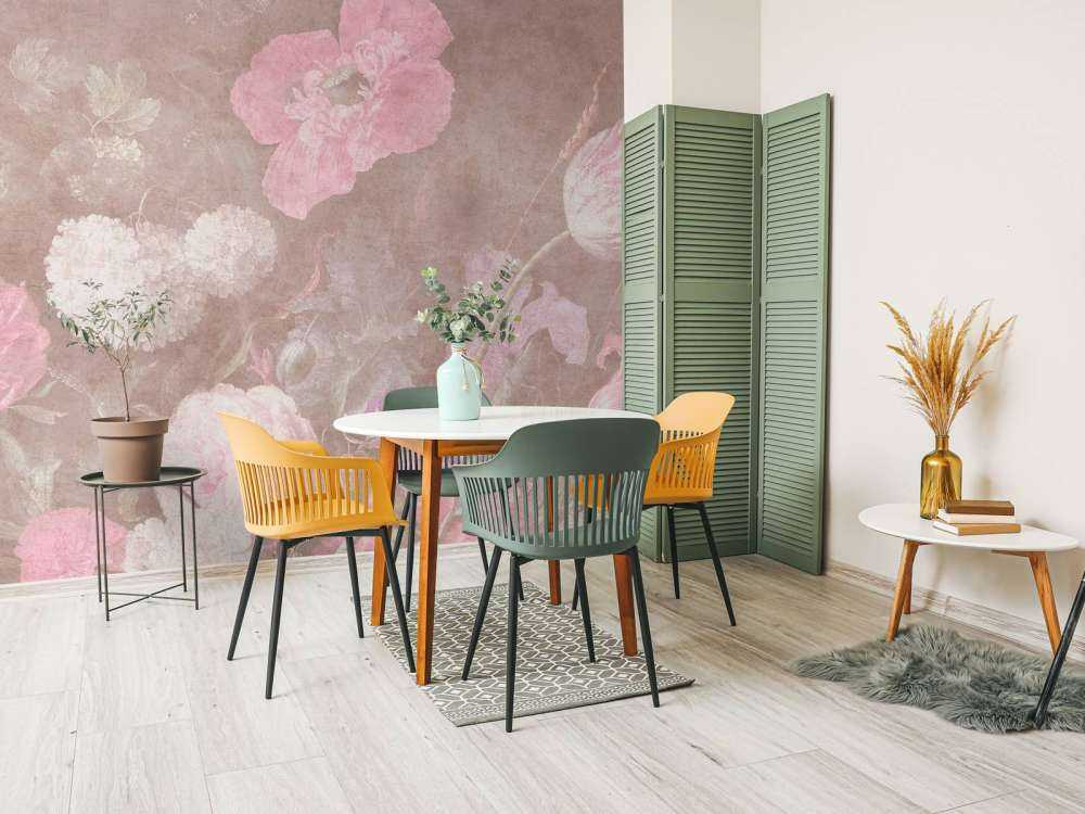 Barockblumen-Stillleben - vintage pastell
