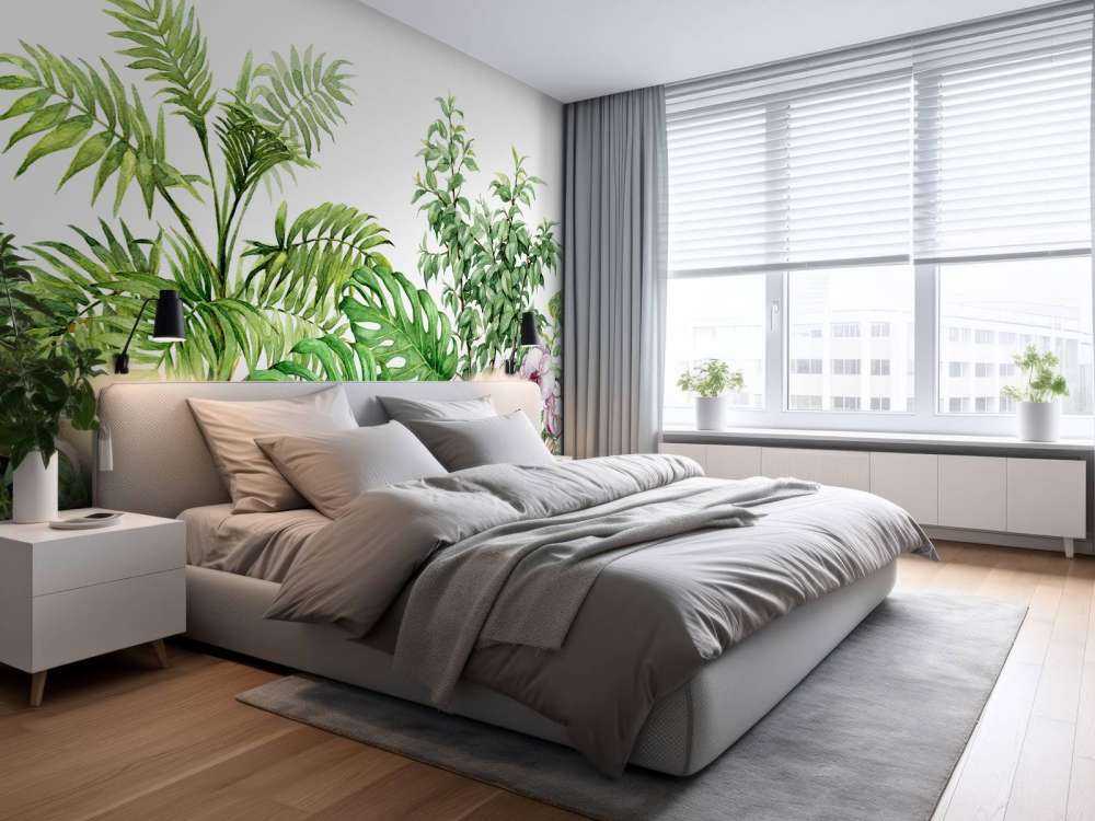 Tropische Pflanzen aus Aquarell