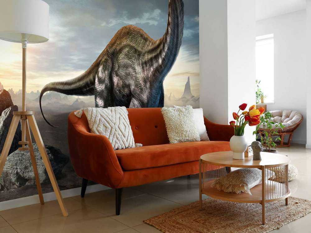 Apatosaurus in den Bergen