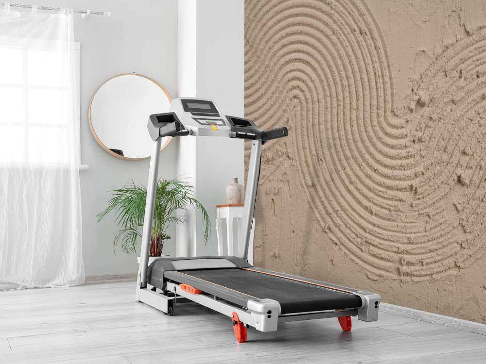 Texturierte Kunst in Taupe