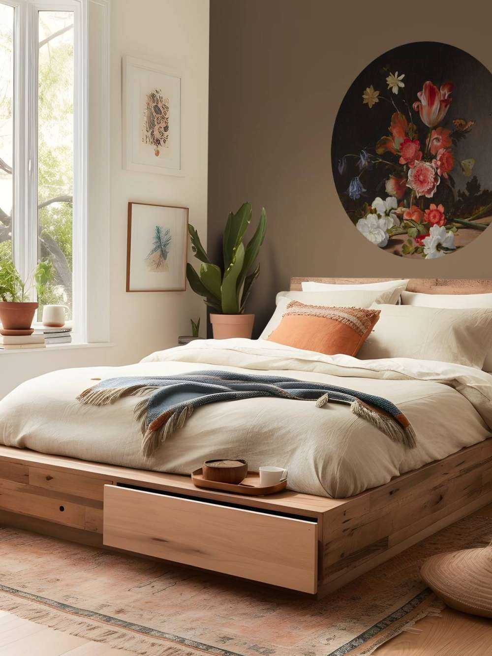 Stilleben mit einem Strauss in Entwicklung