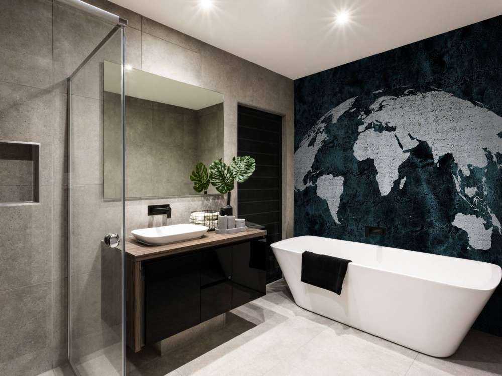 Weltkarte Betonstruktur