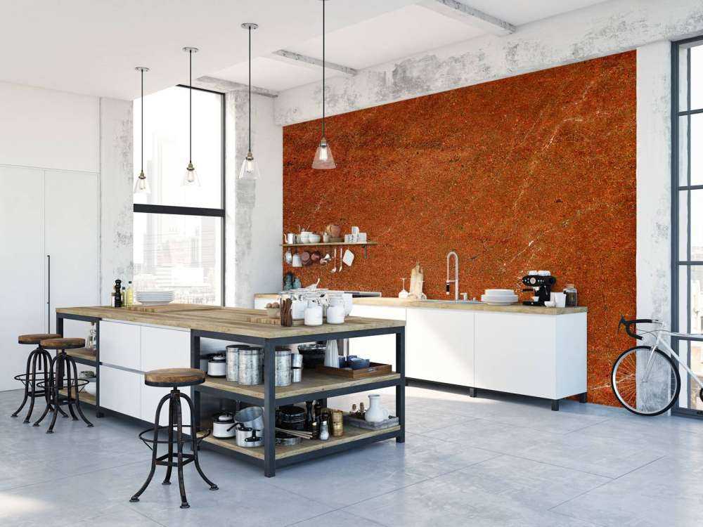 Orangefarbener Marmor