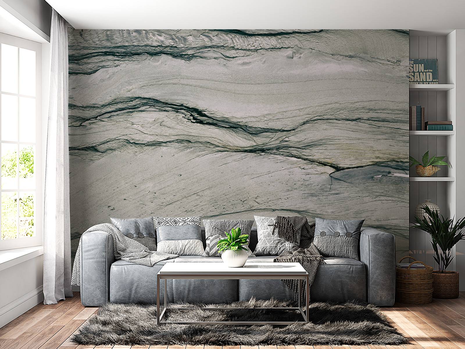 Geschichteter Marmor mit Tiefe