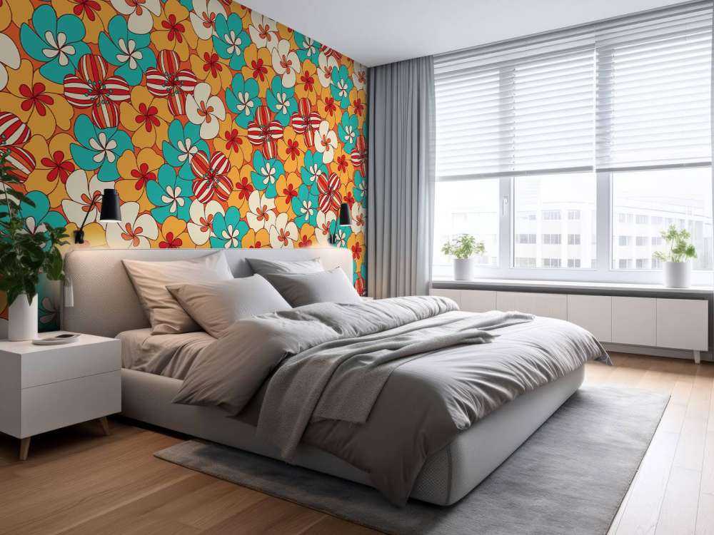 Bunte Vintage Blumen