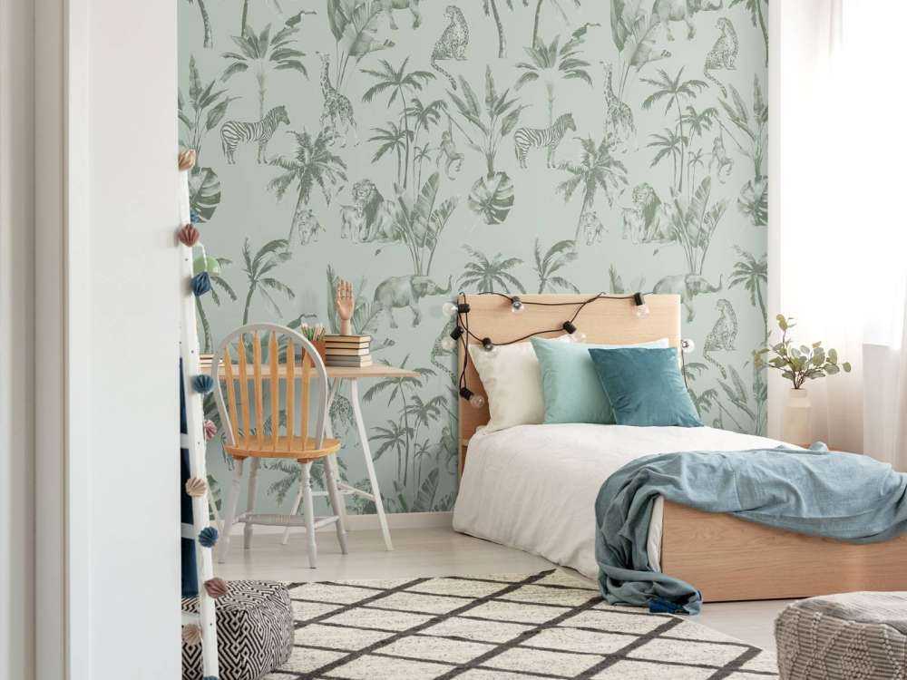 Tierisches Dschungelmuster grün