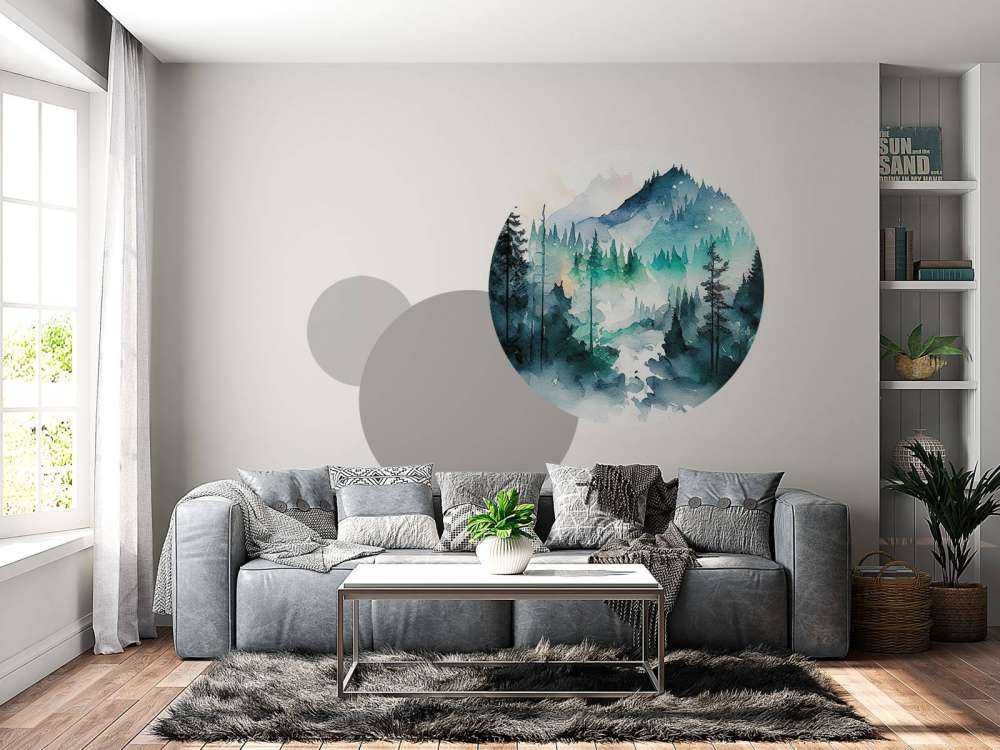 Wald in Aquarellfarben