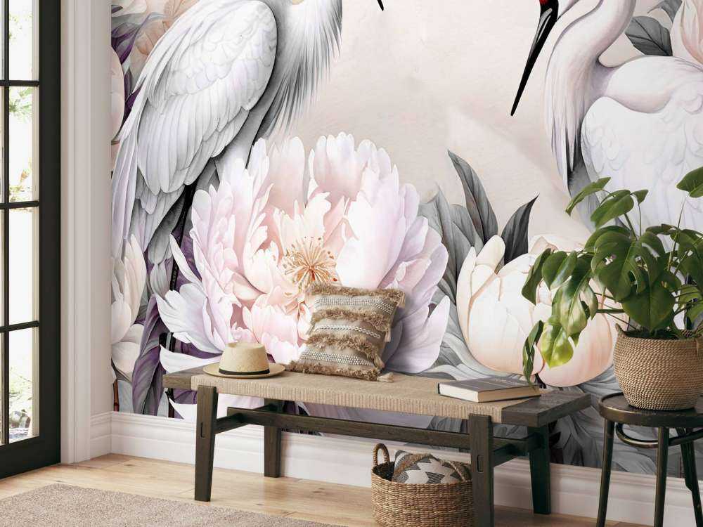 Störche Romantik Pink