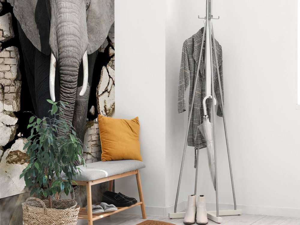 3D Elefant auf Fototapete
