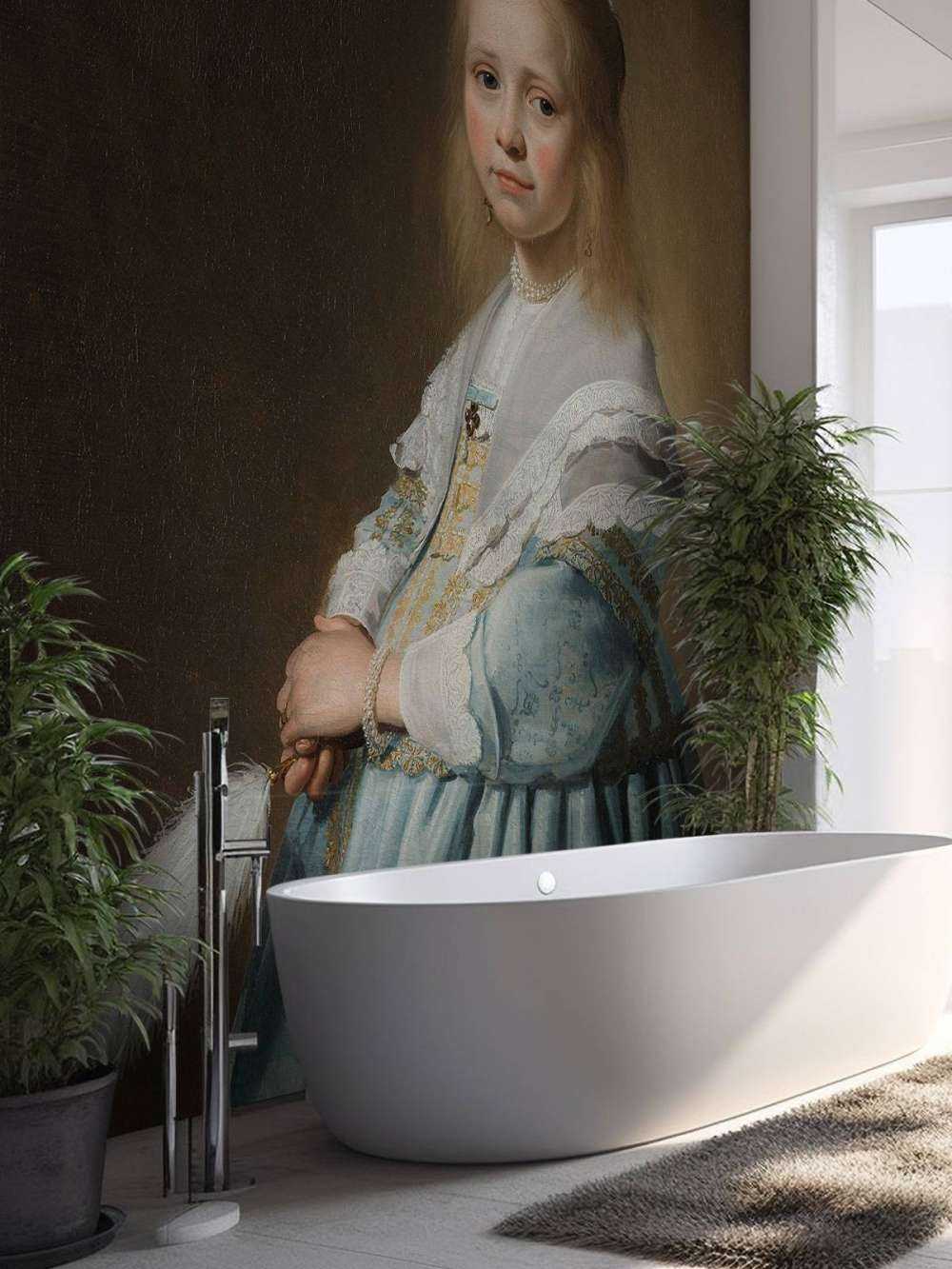 Portrait eines Mädchens im Blau