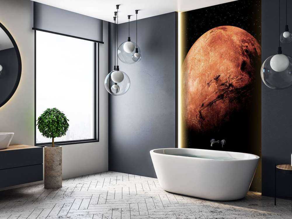 Orangefarbener Planet