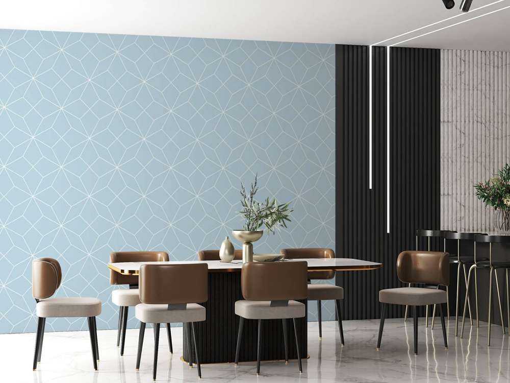 Hellblaue geometrische Linien