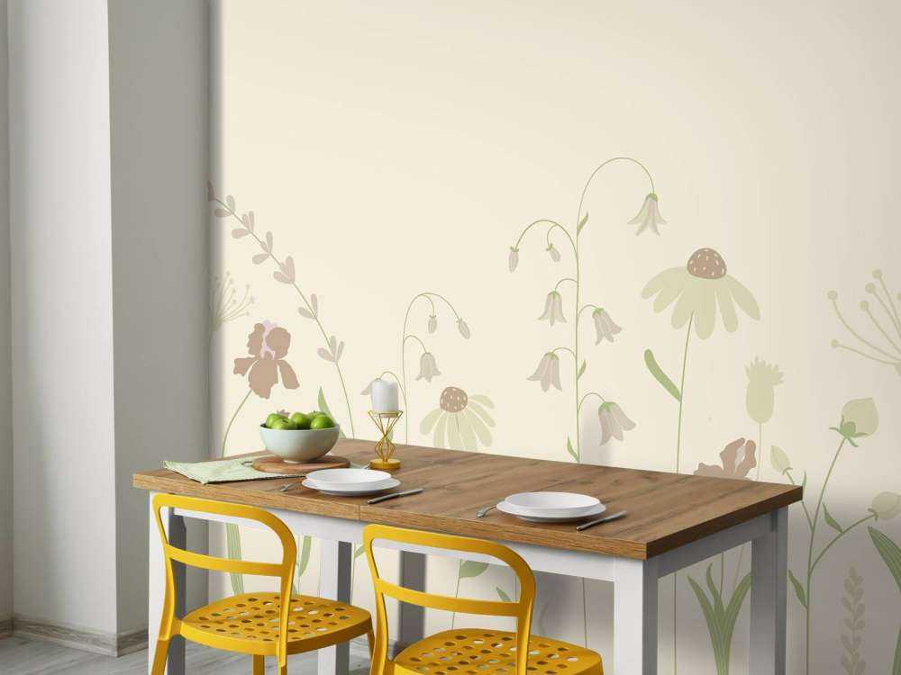 Blumenfeld hoch Sand mit altrosa