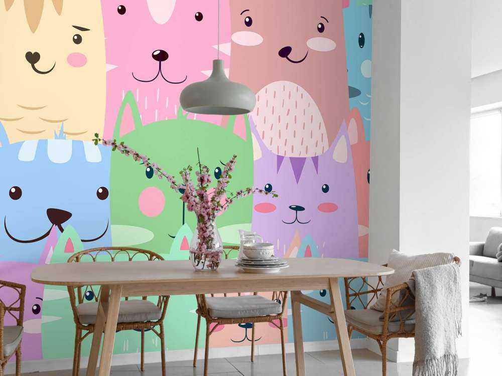 Bunte Katzen