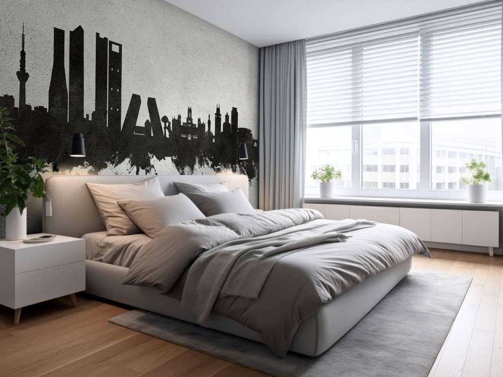 Aquarell-Skyline, Madrid