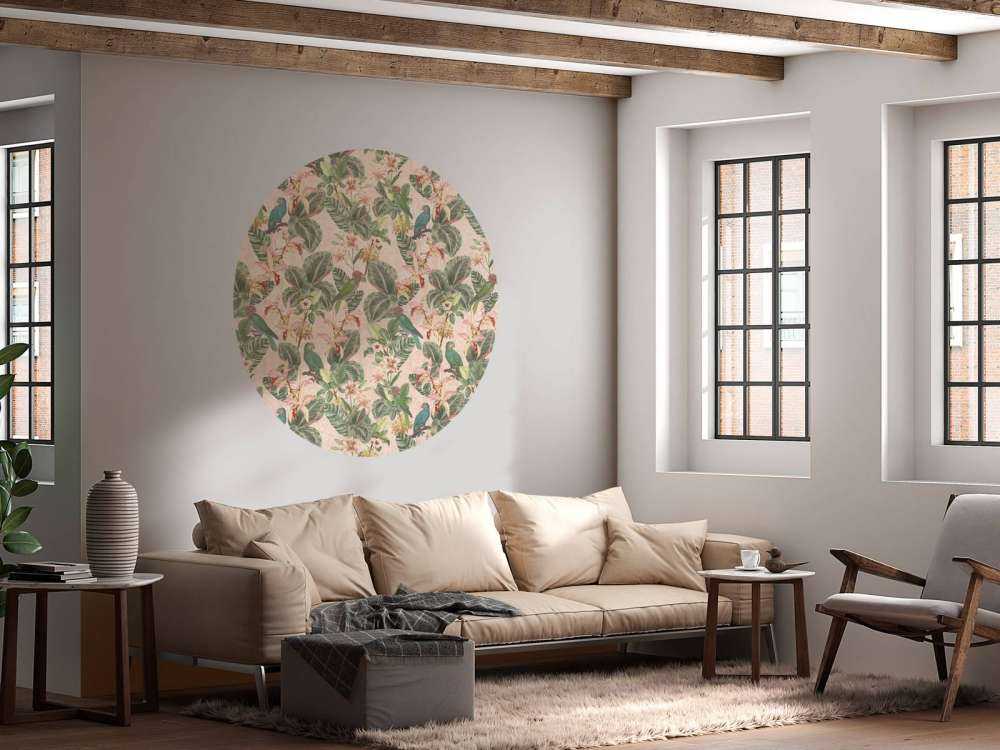 Tropical Jungle Vögel & Papageien - zartrosa