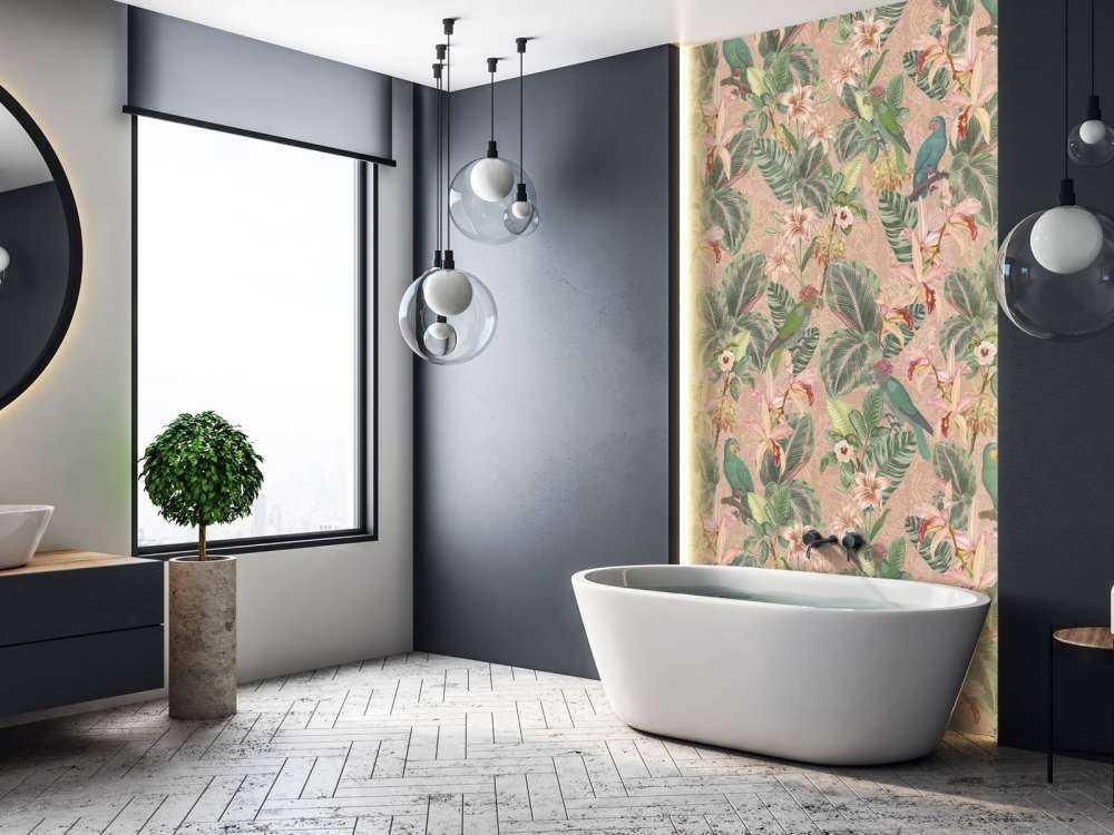 Tropical Jungle Vögel & Papageien - terracotta