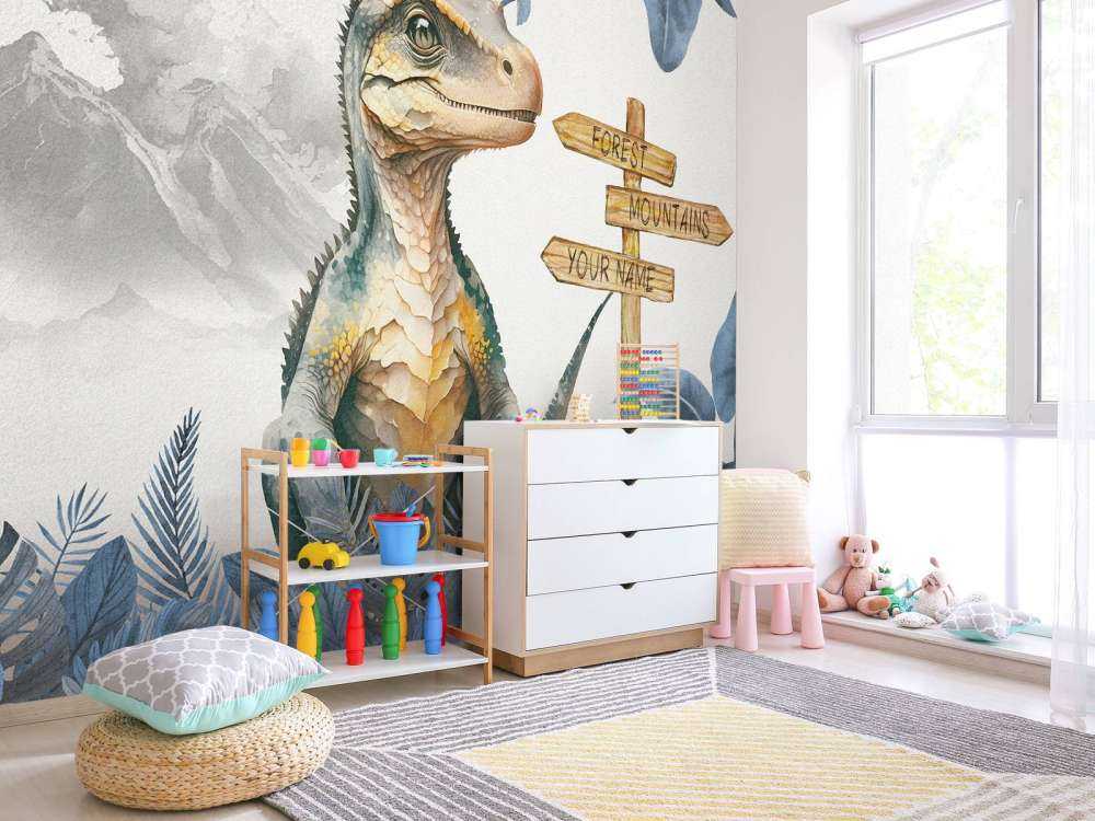 Baby-Velociraptor im blauen Dschungel