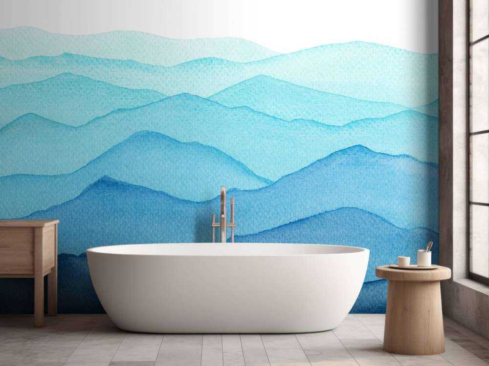 Aquarell-Berge