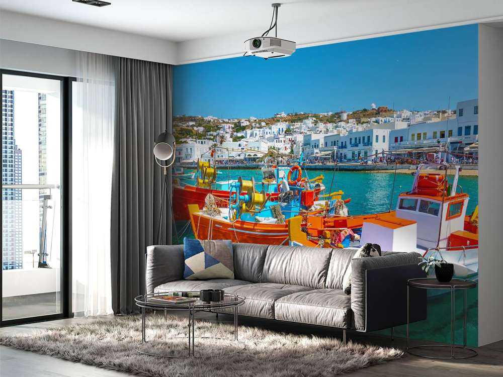 Farbige Boote