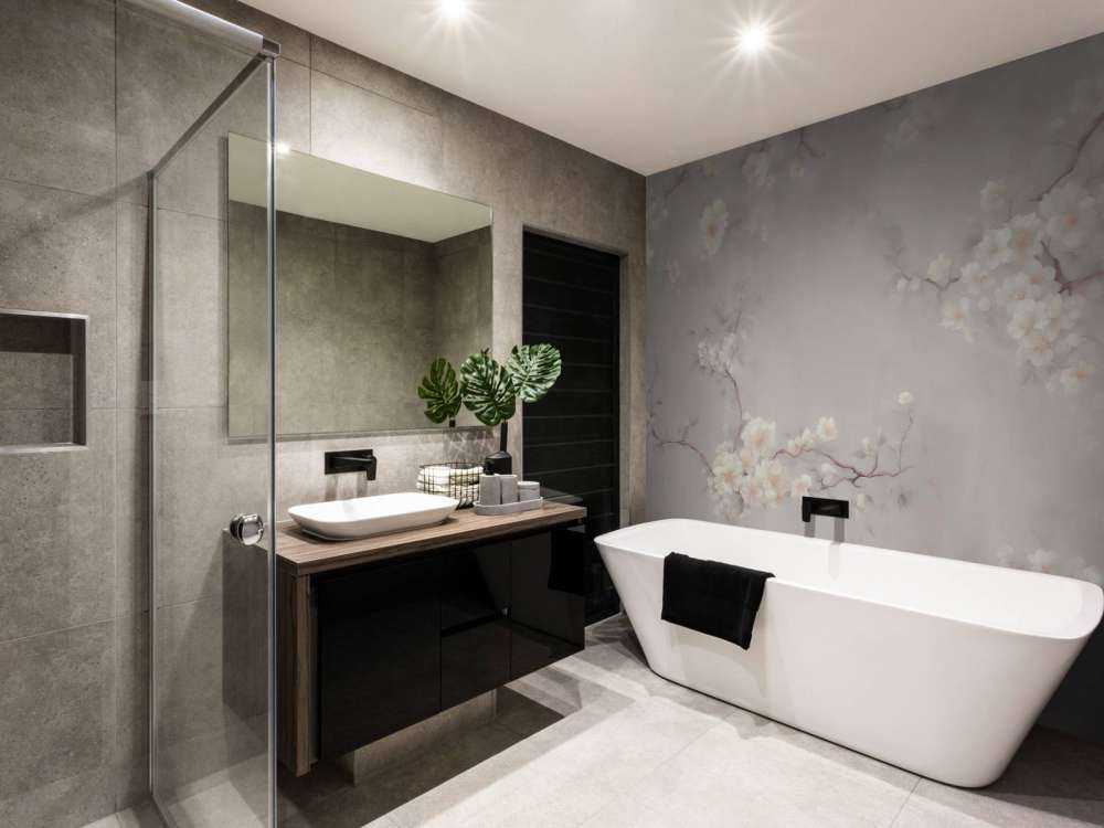 Liebliche Blumenäste Taupe