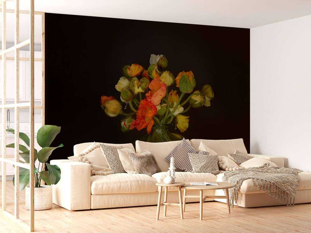 Malerische Vase mit Blumen