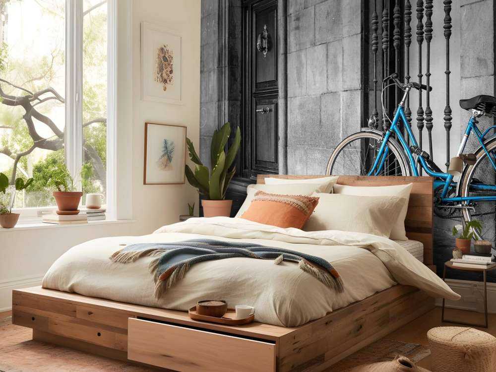 Altes blaues Fahrrad