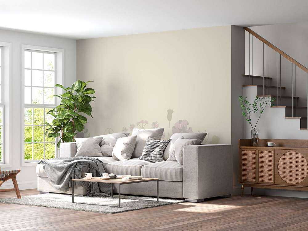 Blumenfeld beige und altrosa