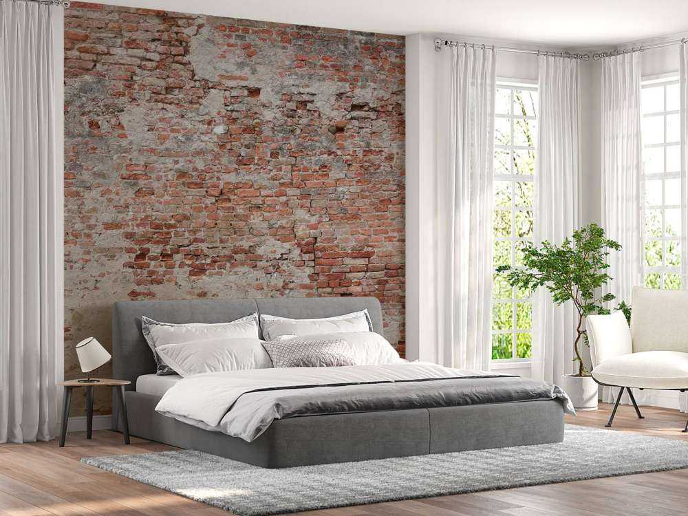 Bröckelnde Backsteinmauer