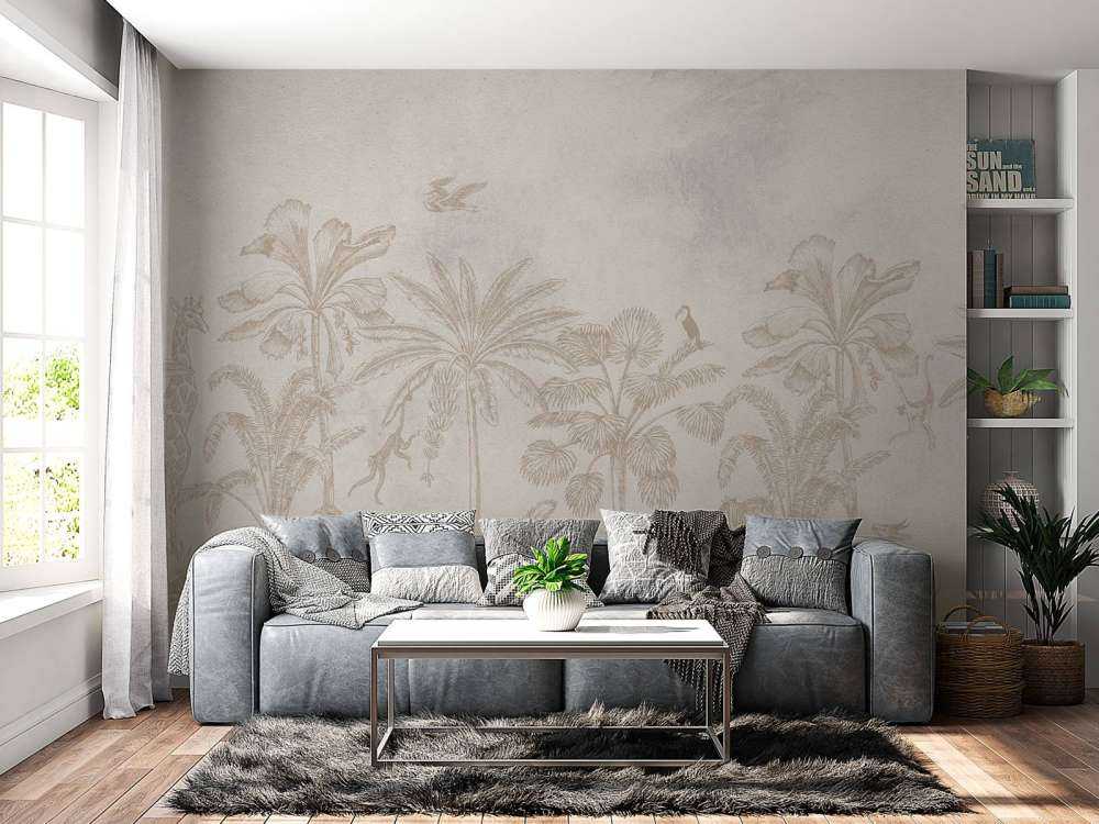 Tierischer Dschungel taupe
