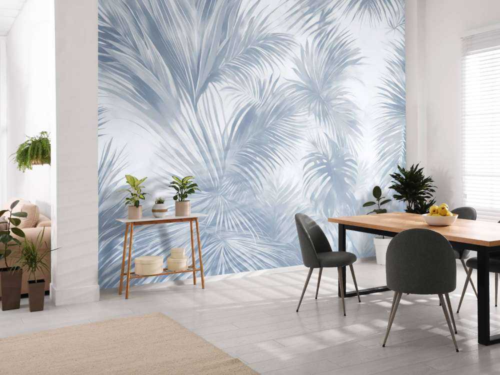 Palm Extravaganza Blau