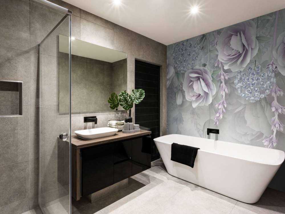 Wand aus Blumen