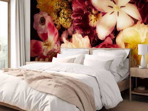 Schöne und bunte Blumenkranz