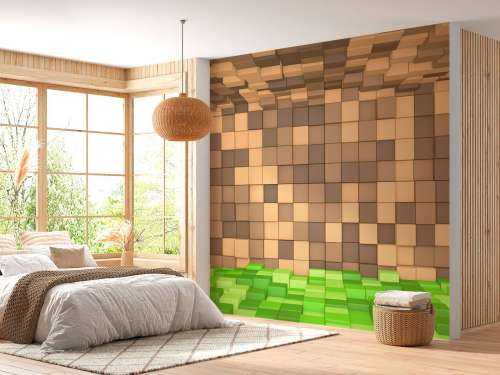3D Minecraft Landschaft